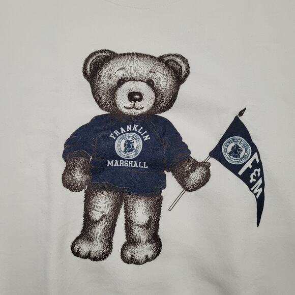 VTG 90s Jansport Preppy Bear Sweatshirt L Franklin & Marshall Polo Bear Style - Picture 2 of 11